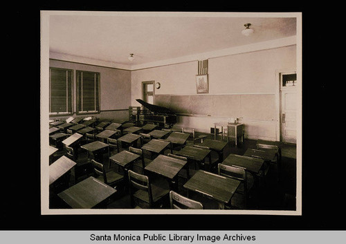 Interior of a classroom in the Santa Monica Unified School District