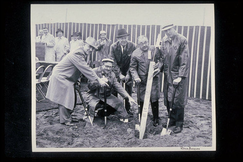 B. Thomas Barnard at the ground-breaking ceremonies for the Ocean Park Redevelopment Project on December 30, 1964