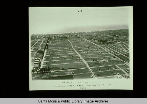 Santa Monica looking west from eastern City limit, February 25, 1929