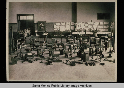 Santa Monica High School furniture display