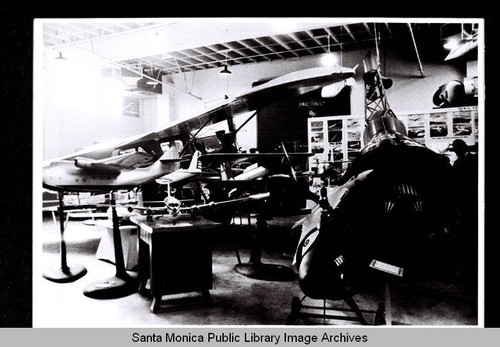 Interior of the Douglas Museum (Museum of Flying) Santa Monica, Calif