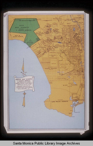 Map of Rancho San Vicente y Santa Monica, Santa Monica: Calendar of Events in the Making of a City, 1875-1950