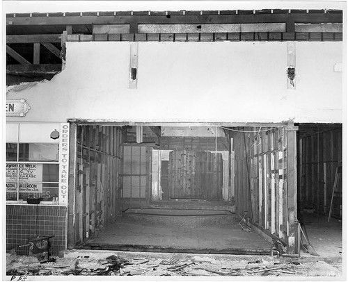 Abandoned space on Ocean Park Pier in process of being transformed into Pacific Ocean Park, Santa Monica, Calif