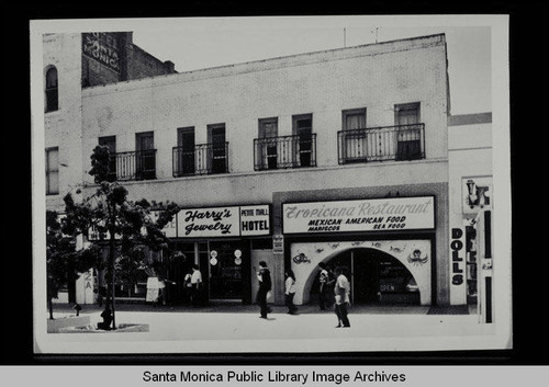 Harry's Jewelry and Tropicana Restaurant,1452 Santa Monica Mall (Third Street), Santa Monica, Calif., built circa 1898