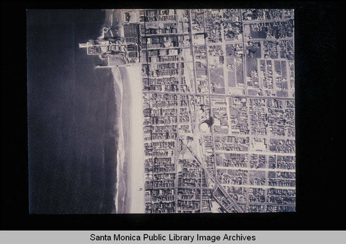 Fairchild Aerial Surveys photography of the Santa Monica coastline north to south from Ocean Park Pier to Venice (Job #C164-9) flown January 1928