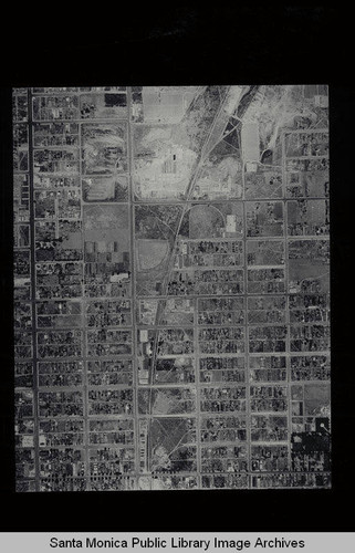 Aerial survey of the City of Santa Monica north to south (north on right side of the image) Santa Monica Blvd. to Pico Blvd. (Job#C235-E8) flown in June 1928