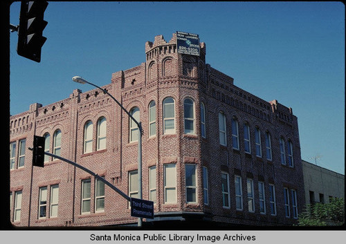 Keller Building built in 1900 at the corner of Third and Utah (now Third and Broadway), Santa Monica, Calif