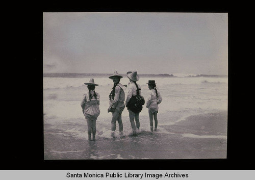 Waders at the beach in Santa Monica