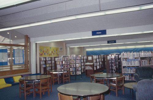 Children's Room in the Main Library, 1343 Sixth Street in Santa Monica before the 1999 interim remodel designed by Architects Hardy Holzman Pfeiffer