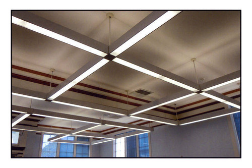 Lighting, remodeled interior of the Ocean Park Branch Library, Santa Monica, Calif., March 2011