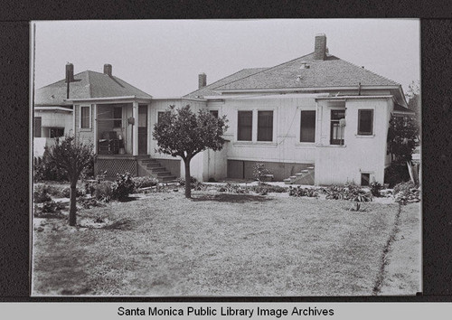 Rear of houses on Second Street and Colorado Avenue, Santa Monica, Calif