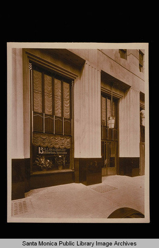 Bay Cities Guaranty Building and Loan Association front window, Santa Monica, Calif