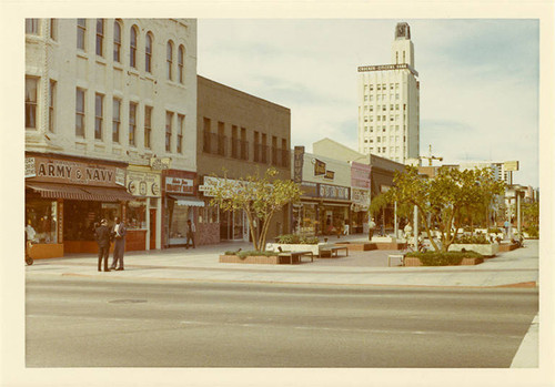 West side of Third Street Mall (1400 block) looking north from Broadway on February 14, 1970