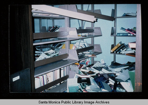 Northridge earthquake, Santa Monica Public Library, Main Library Reference Department, first floor, January 17, 1994