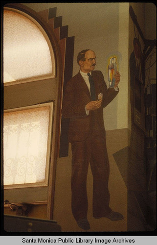 Stanton Macdonald Wright murals in the Santa Monica Public Library (503 Santa Monica Blvd.) installed August 25, 1935 :Dr. Lee H. de Forest, inventor of the audion amplifier and the phonofilm