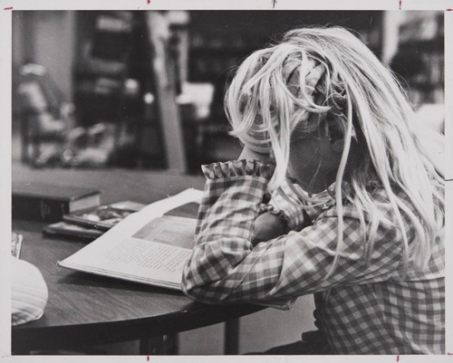 Girl reading a book