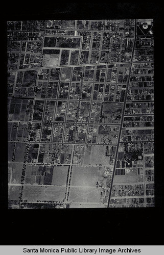 Aerial survey of the City of Santa Monica north to south (north on right side of the image) Santa Monica High School on Pico Blvd. to John Adams Junior High School on Ocean Park Blvd. (Job#C235-D11) flown in June 1928