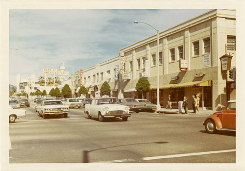 East side of Fourth Street (1300 block), looking north from Santa Monica Blvd. on Febuary 14, 1970