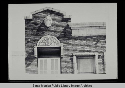 Detail of building at 518-520 Santa Monica Blvd., Santa Monica, Calif., built 1926 by Henry C. Hollwedel, architect