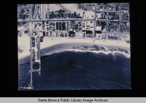 Fairchild Aerial Surveys photography of the Santa Monica coastline from the Santa Monica Pier south to the Del Mar Club (Job # 4354 -1) flown February 20, 1937