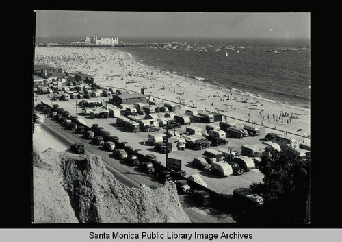 Miramar Trailer Park at Santa Monica Beach