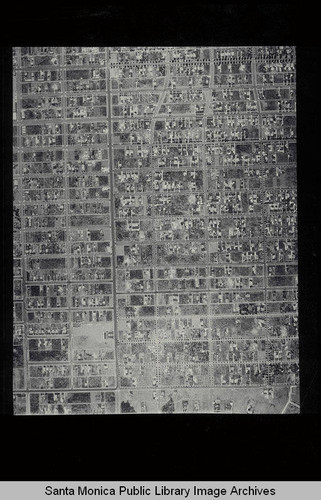 Aerial survey of the City of Santa Monica north to south (north on right side of the image) Carlyle Avenue to Washington Avenue including Franklin School on Montana Avenue (Job#C235-E4) flown in June 1928