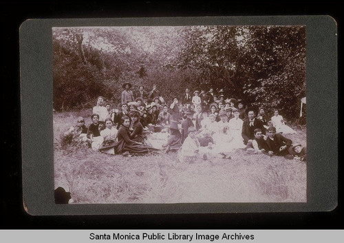 Picnic in canyon near Santa Monica, Calif