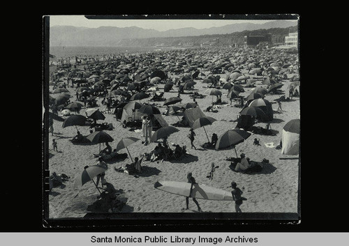 Santa Monica Pier and the North Beach, ca. 1920s - Adelbert Bartlett (Carolyn Farnham Collection)