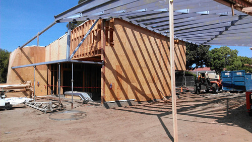 Construction of the Annex looking for the southeast, July 18, 2013, Santa Monica, Calif