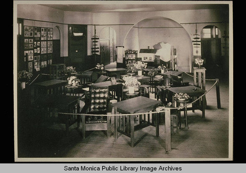 Santa Monica High School furniture display