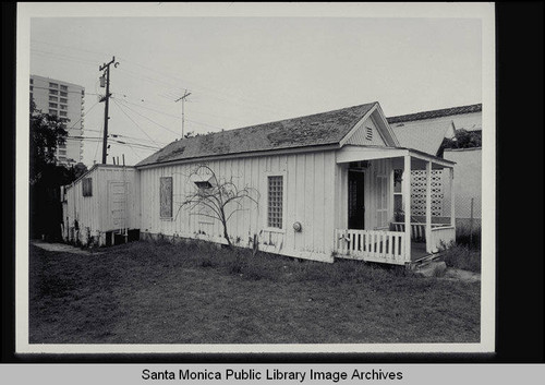 Shotgun style house, 2712 Second Street, Ocean Park, Calif. from the south elevation looking northwest, built pre-1900