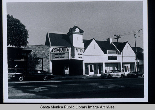 View of the Aero Theatre, 1328 Montana Avenue, Santa Monica, Calif. built in 1939 for Douglas Aircraft Company employees