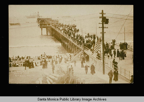 Pier Day, the opening day of the Santa Monica Municipal Pier on September 9, 1909