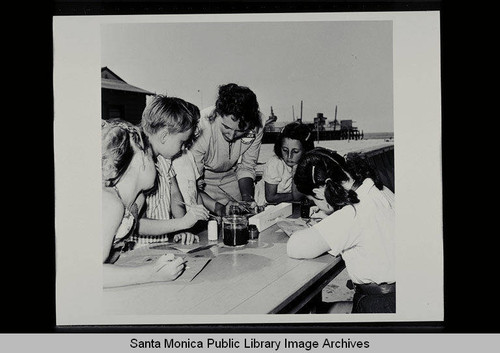 Santa Monica Recreation Department movie of Ocean Park filming children's crafts at Seventeenth Street and Marine Street on September 9, 1952