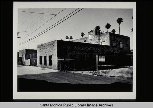 Rear elevation from alley looking southwest, Santa Monica Health Center, 1525 Euclid Street, built 1928