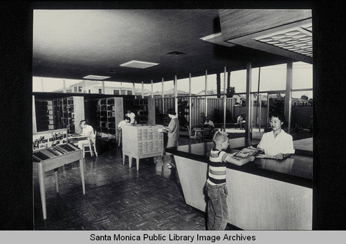 Interior of the Fairview Branch Library, 2101 Ocean Park Blvd., Santa Monica,Calif