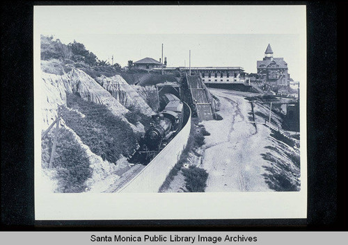 Southern Pacific Railroad and the Arcadia Hotel, Santa Monica, Calif