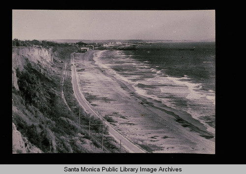 Santa Monica beach and coastline looking south