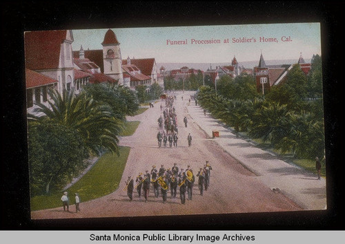 Funeral procession at the Soldier's Home, Sawtelle, Calif