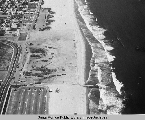 Looking south from the remains of the Pacific Ocean Park Pier, Santa Monica, June 18, 1975 2:00 PM