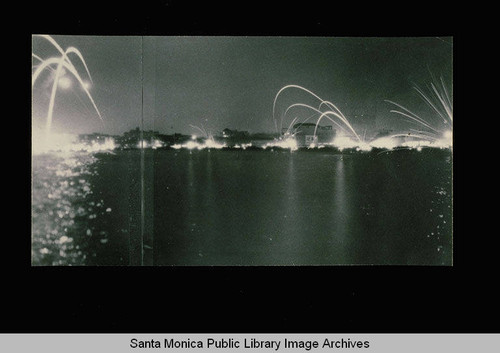 Fourth of July celebration fireworks display, Santa Monica, Calif