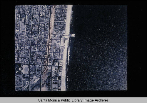 Aerial survey of Santa Monica beaches and coastline from north to south (Job# C1270 Section 7: Pico Blvd. to Crystal Pier and Ocean Park Blvd.) flown July 20, 1931