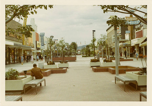 Looking north up Third Street Mall on February 14, 1970