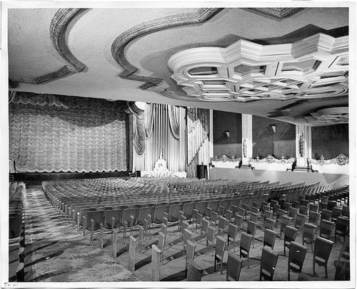 Interior of the Dome Theatre under reconstruction, Pacific Ocean Park, Santa Monica, Calif