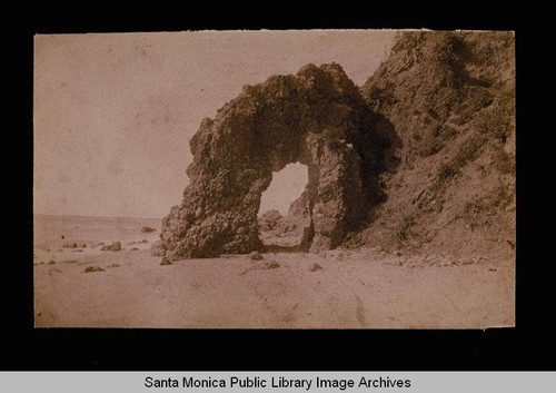 Arch rock just south of Topanga Canyon (along the route of Pacific Coast Highway)