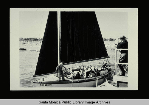 The Bay Queen sailboat in Santa Monica Yacht Harbor