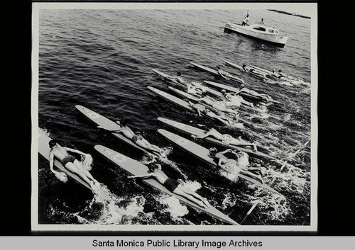 Santa Monica Recreation Department Paddle Board Races held on August 13, 1949