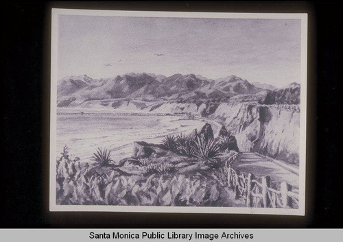 Drawing of the Santa Monica Incline, Santa Monica, Calif