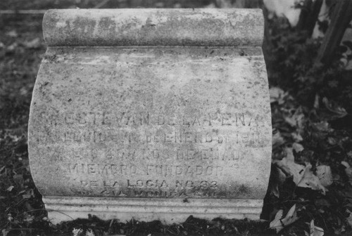 De La Pena Family grave marker in the Marquez Family Cemetery, Santa Monica Canyon