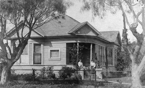 "Mother Hill and myself," photographed at their home at 727 Seventh Street in Santa Monica, Calif